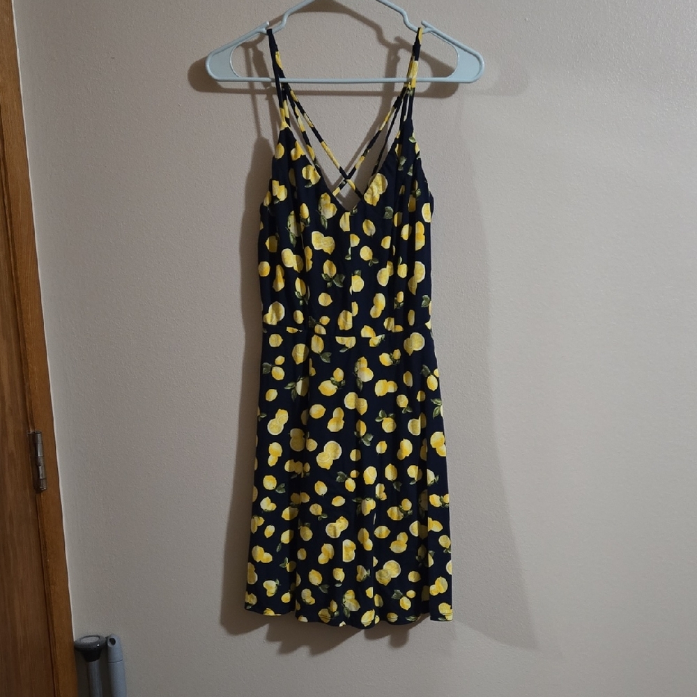 Nine Britton Black With Lemons Mini Dress